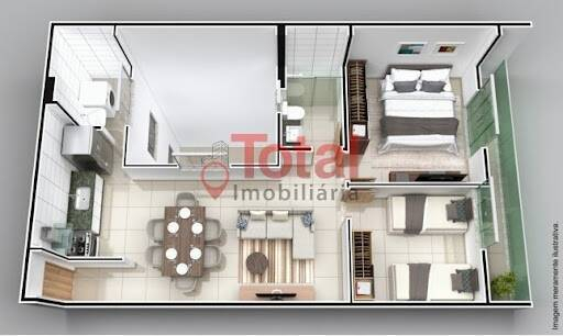 Apartamento, 2 quartos, 53 m² - Foto 1