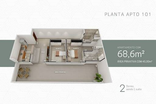 Apartamento, 2 quartos, 113 m² - Foto 1